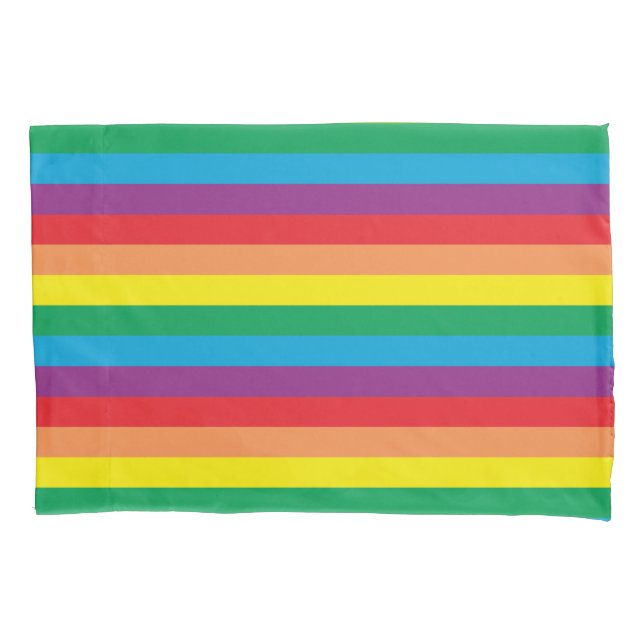 Einfach Regenbogenmuster Kissenbezug (Vorderseite-Links)
