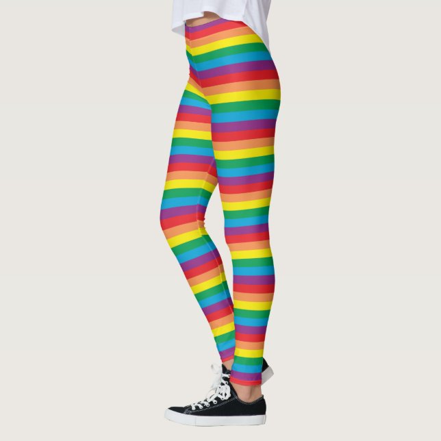 Einfach Regenbogenmuster Leggings (Links)