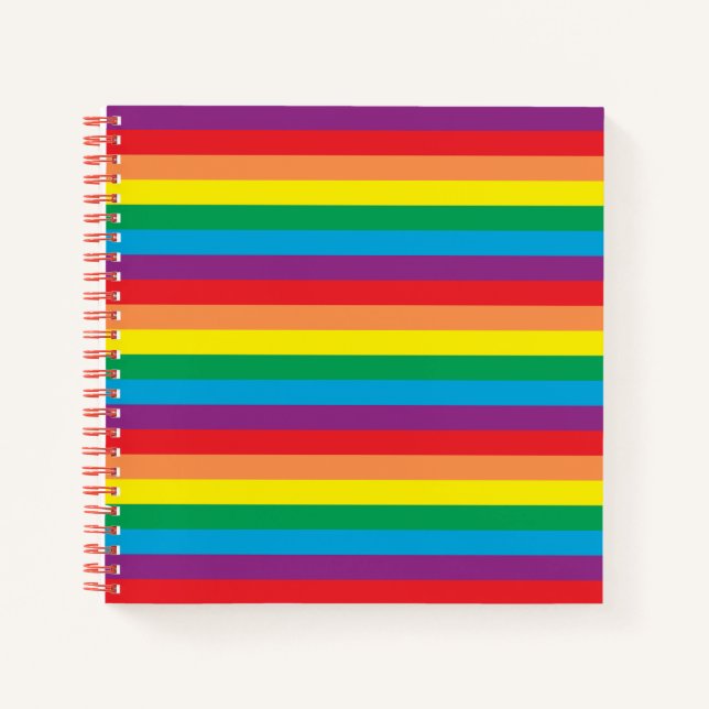 Einfach Regenbogenmuster Notizbuch (Vorderseite)