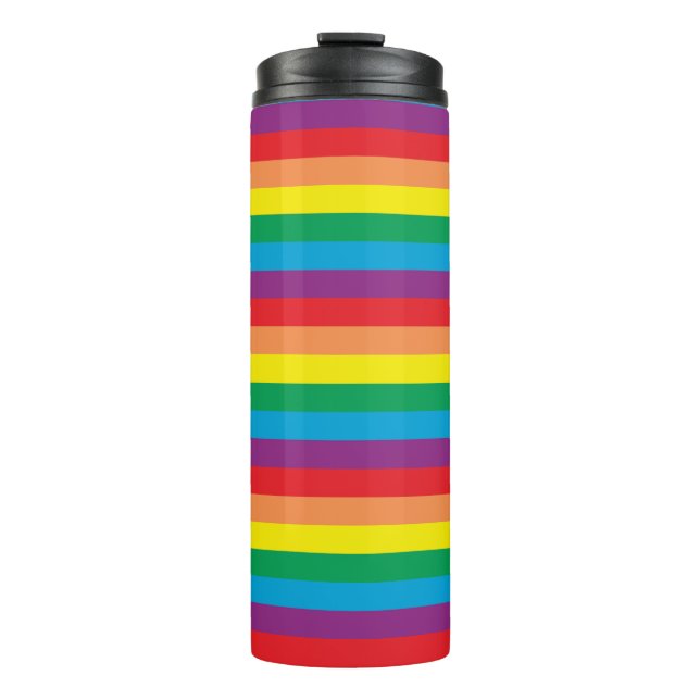 Einfach Regenbogenmuster Thermosbecher (Vorderseite)