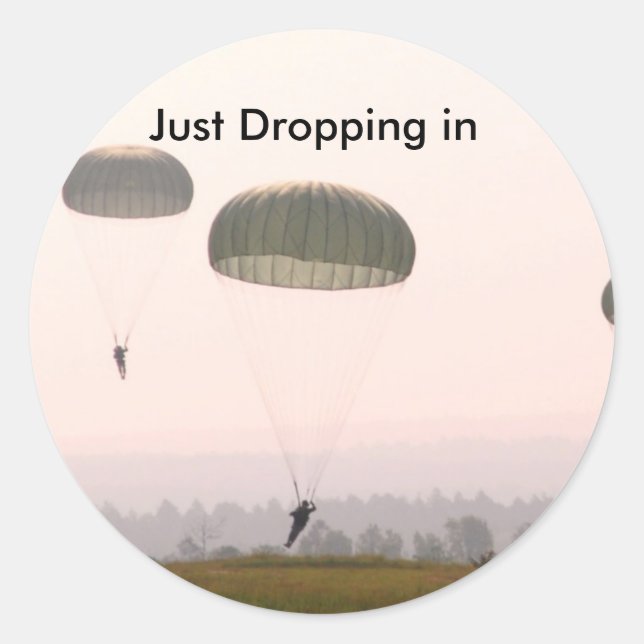 Einfach reinkommen runder aufkleber (Vorderseite)