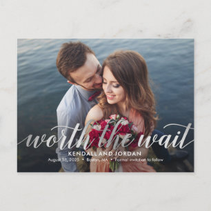 Einfach Romantik wert Save the Date warten Postkarte