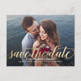 Einfach romantische Save the Date Postkarte