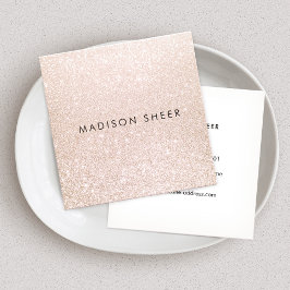 Einfach rosa Champagner Glitzer Beauty Stylist Quadratische Visitenkarte