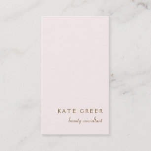 Einfach rosa Elegant und stilvoller Makeup Artist Visitenkarte