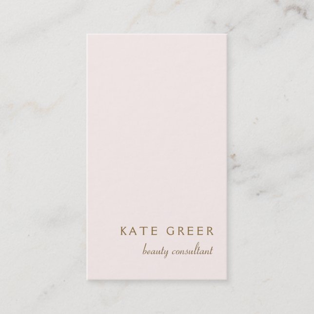 Einfach rosa Elegant und stilvoller Makeup Artist Visitenkarte (Vorderseite)