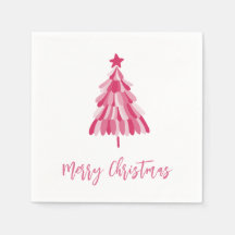 Einfach rosa, fröhlicher Weihnachtsbaum