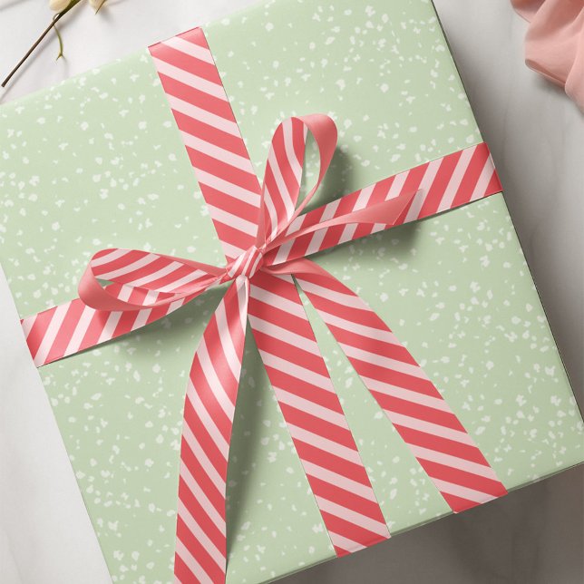 Einfach rosa Niedliches klassisches Streifenmuster Satinband (Pink striped simple minimalist ribbon)