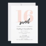 Einfach rosa Teen Sweet 16 16 16 Geburtstag Einladung<br><div class="desc">Feiern Sie Ihren besonderen Tag mit dieser wunderschönen 16 . Geburtstag 16. Geburtstagsfeier! Mit einem prächtigen Rosa mit grauem Marmorboden ist diese Einladung perfekt für einen besonderen Tag eines Mädchens. Das schöne Design macht Ihre Tochter ganz besonders. Mit viel Platz, um alle Details des Party hinzuzufügen, ist diese Einladung perfekt...</div>