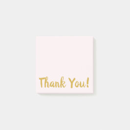 Einfach Rosa und Gold Vielen Dank Post-it Klebezettel