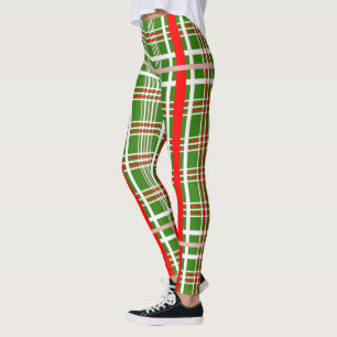 Einfach rot und weiß KARIERT Leggings