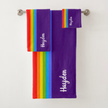 Einfach roter lila Regenbogen-individuelle Name El