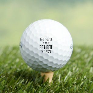 Einfach Ruhestand Benutzerdefinierter Name Jahr St Golfball