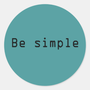 Einfach Runder Aufkleber
