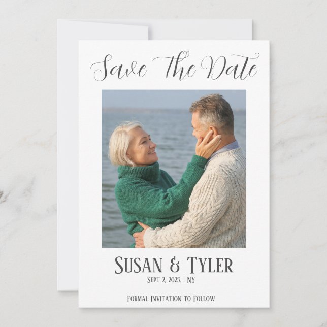 Einfach Save the Date Einladung (Vorderseite)