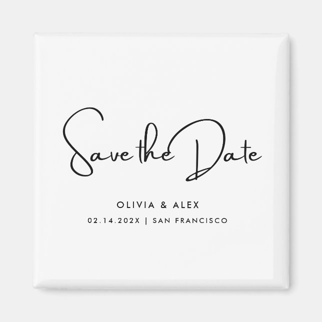 Einfach Save the Date Magnet (Vorne)