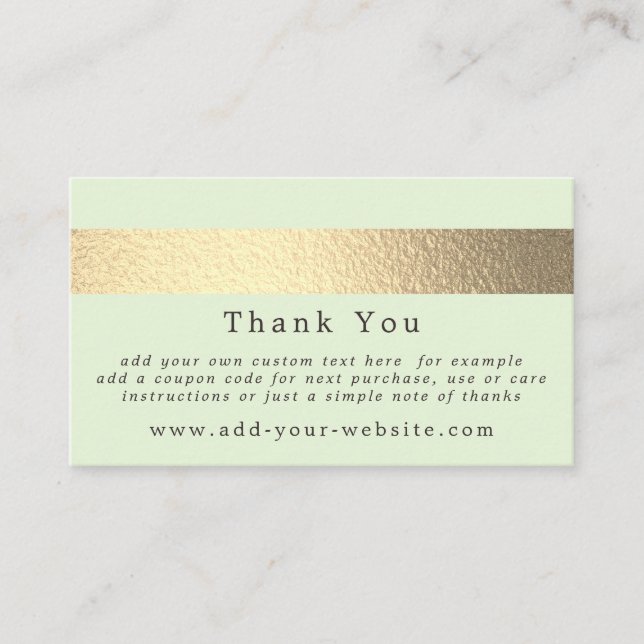 Einfach schick Gold Foil Streifen Minimalistisch D Visitenkarte (Vorderseite)