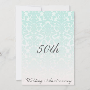 Einfach Schick Mint Damast Hochzeitstag Einladung
