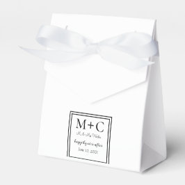 Einfach schick Schwarz & Weiß Hochzeit Geschenkschachtel