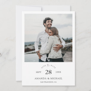 Einfach Schicke Gebogene Typografie Foto  Save The Date