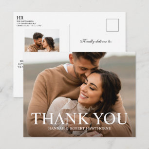 Einfach Schicke Hochzeitsfotos Moderne Elegante Da Postkarte