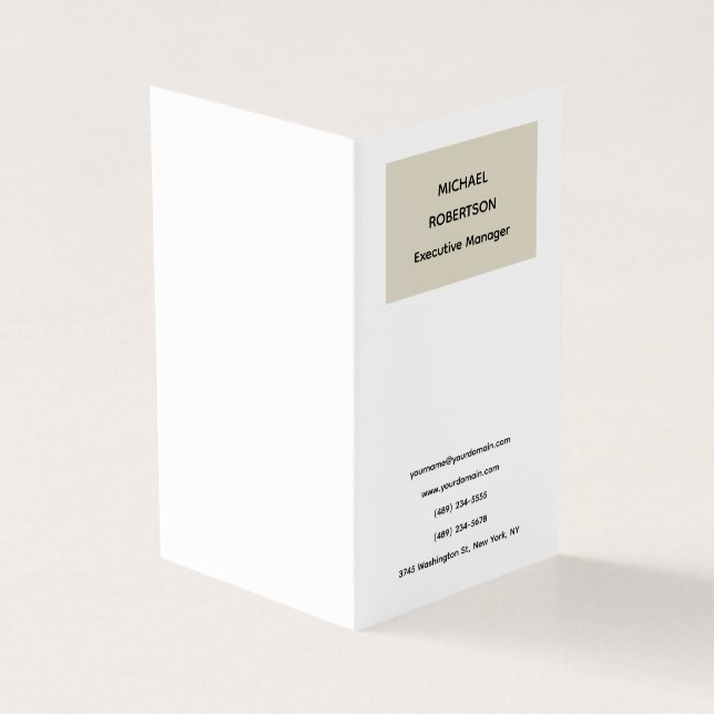 Einfach Schlicht Elegant Modernes, Minimalistische Visitenkarten (Vorderseite)
