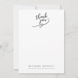 Einfach Schlicht Minimalistisch Elegant Modern Nam Mitteilungskarte