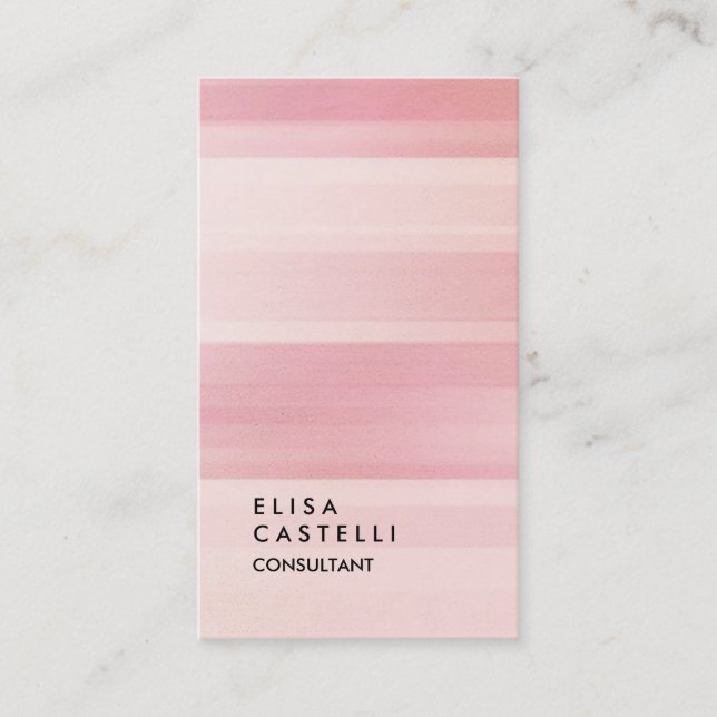 Einfach Schlicht Pink Trendy Consultant Visitenkarte (Vorderseite)