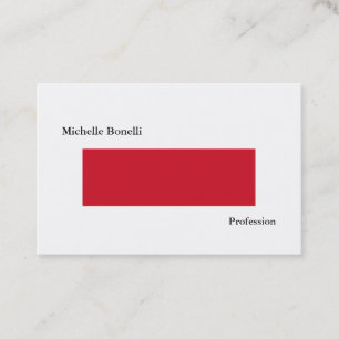 Einfach Schlicht Rot Weiß Minimalistisch Modern Visitenkarte