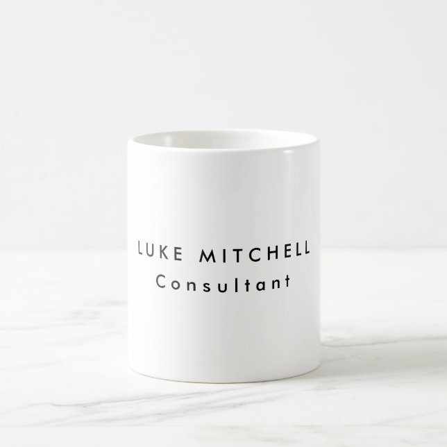Einfach Schlicht Trendy White Beruflich Creative Kaffeetasse (Mittel)