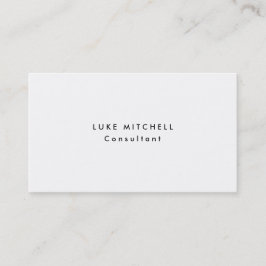 Einfach Schlicht Trendy White Beruflich Creative Visitenkarte