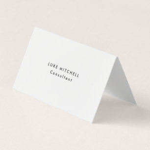 Einfach Schlicht Trendy White Beruflich Creative Visitenkarten
