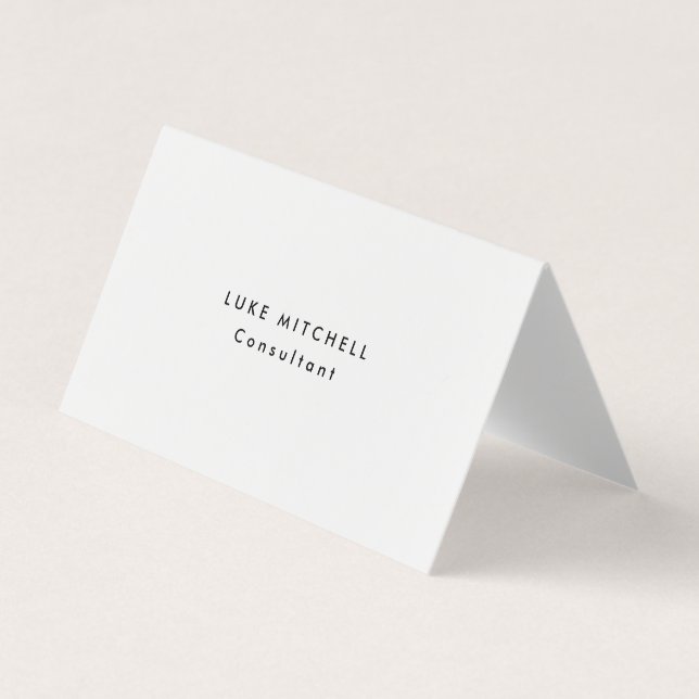 Einfach Schlicht Trendy White Beruflich Creative Visitenkarten (Vorderseite)