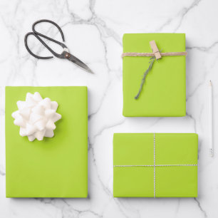 Einfach schlichte Vollfarbe, hellgrün Limon Geschenkpapier Set