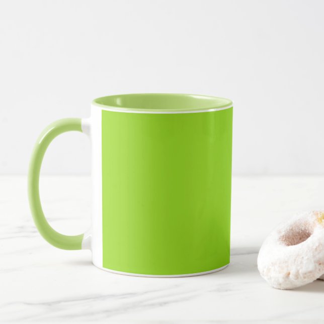 Einfach schlichtes Grün Tasse (Mit Donut)