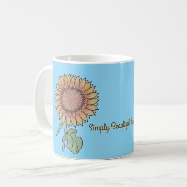 Einfach schöne Sonnenblume Kaffeetasse (Vorderseite Links)