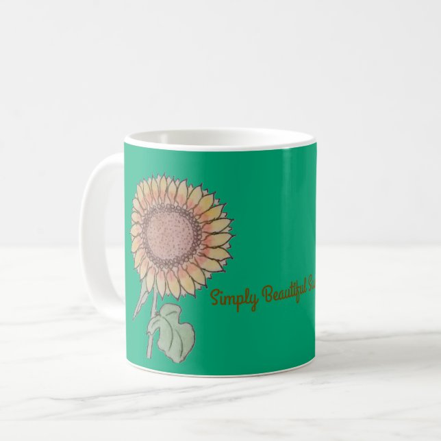 Einfach schöne Sonnenblume Kaffeetasse (Vorderseite Links)