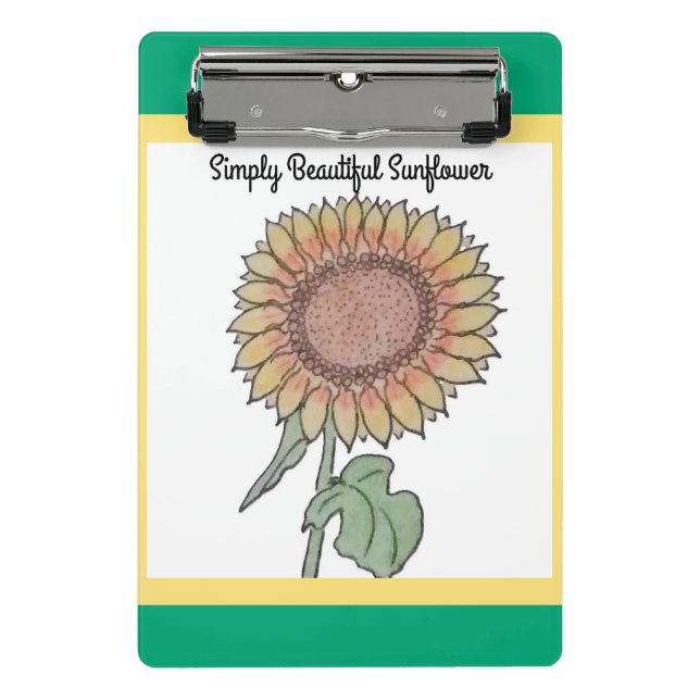 Einfach schöne Sonnenblume Mini Klemmbrett (Vorderseite)