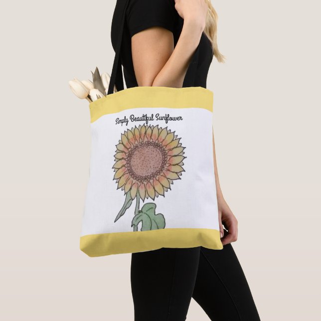 Einfach schöne Sonnenblume Tasche (Von Nahem)
