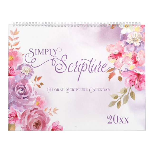 Einfach Schrift Blumenkalender Kalender (Titelbild)