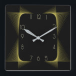 Einfach schwarz Art Deco Quadratische Wanduhr<br><div class="desc">Großartiges Uhrendesign. Du wirst es wie andere Liebe bekommen. Sie können dieses Design auch für andere Produkte verwenden,  die Sie mögen,  oder Ihren Text anpassen und hinzufügen. Folgen Sie mir für mehr. Vielen Dank. Ich wünsche Ihnen einen schönen Tag.</div>