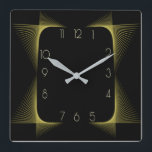 Einfach schwarz Art Deco Quadratische Wanduhr<br><div class="desc">Großartiges Uhrendesign. Du wirst es wie andere Liebe bekommen. Sie können dieses Design auch für andere Produkte verwenden, die Sie mögen, oder Ihren Text anpassen und hinzufügen. Folgen Sie mir für mehr. Vielen Dank. Ich wünsche Ihnen einen schönen Tag.</div>