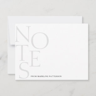 Einfach Schwarz Grau   Anmerkungen zur Note Card Mitteilungskarte