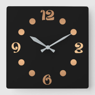 Einfach, schwarz und weiß, modische Wall-Uhr Quadratische Wanduhr