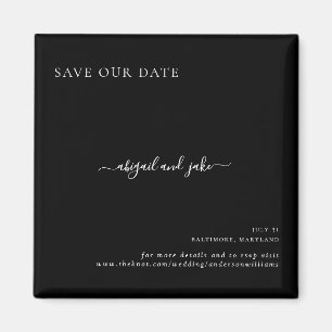 Einfach Schwarze Hochzeit Termin speichern Magnet