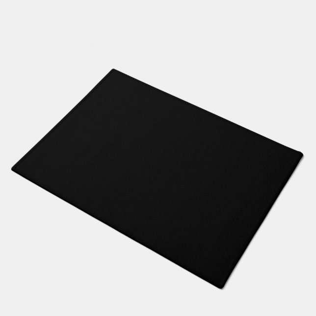 Einfach schwarze Solid-Farbe anpassen Fußmatte (Schrägansicht)