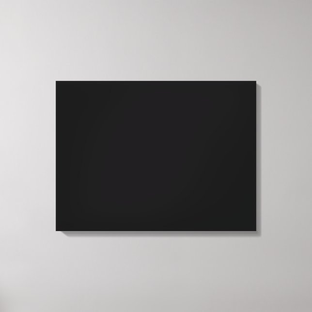 Einfach schwarze Solid-Farbe anpassen Leinwanddruck (Vorderseite)