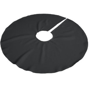 Einfach schwarze Solid-Farbe anpassen Polyester Weihnachtsbaumdecke