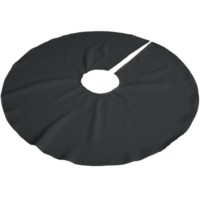 Einfach schwarze Solid-Farbe anpassen Polyester Weihnachtsbaumdecke (Schrägansicht)