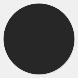 Einfach schwarze Solid-Farbe anpassen Runder Aufkleber